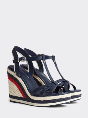 tommy hilfiger high wedge heel slingback sandals
