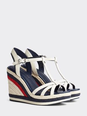 tommy hilfiger high wedge heel slingback sandals