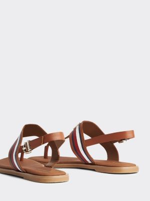 tommy hilfiger sandals brown