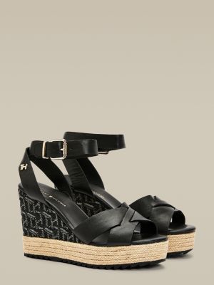tommy hilfiger high wedge heel slingback sandals