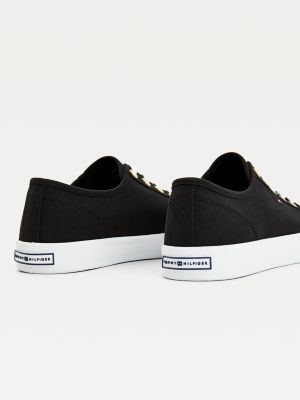 tommy hilfiger womens black trainers
