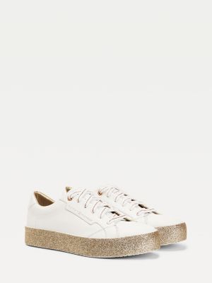 tommy hilfiger metallic city trainer
