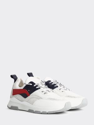 white leather tommy hilfiger sneakers