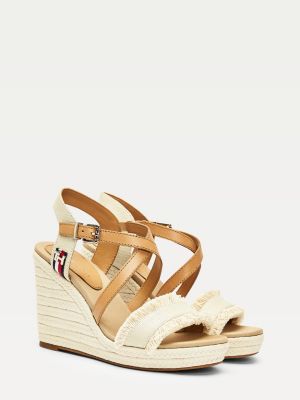 tommy hilfiger high wedge heel slingback sandals