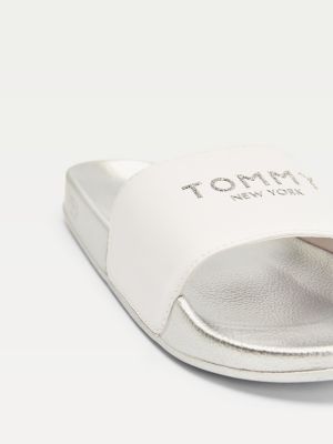 tommy hilfiger glitter slides