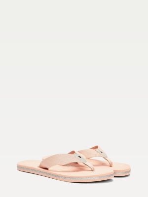 tommy hilfiger flip flops pink