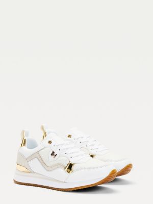 tommy hilfiger gold trainers