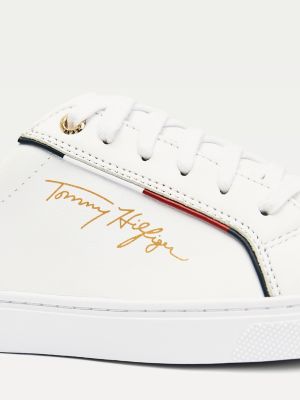 tommy hilfiger signature leather trainers