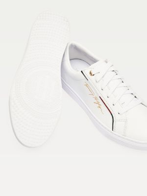 tommy hilfiger corporate leather mix sneaker