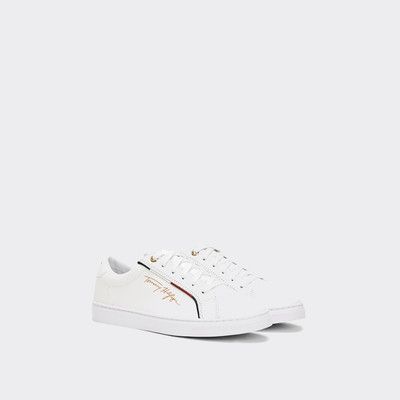 tommy hilfiger signature leather mix trainers