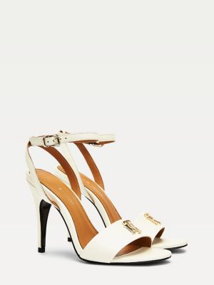 tommy hilfiger mirror metallic heeled sandal