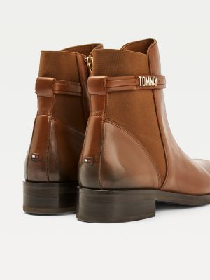 tommy hilfiger brown ankle boots