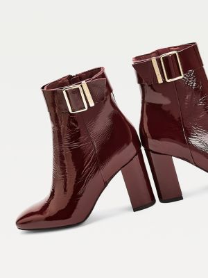 tommy hilfiger burgundy boots