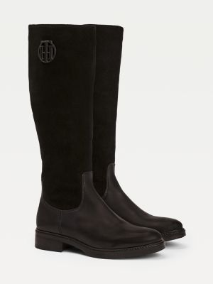 TH Modern Long Leather Boots | BLACK 