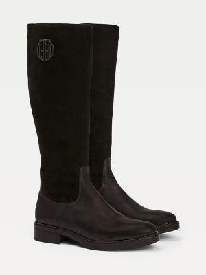 tommy hilfiger leather booties