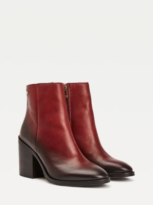 Ombre Leather High Heel Boots | PURPLE | Tommy Hilfiger