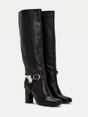 bottes noires tommy hilfiger