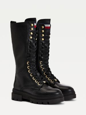 tommy hilfiger combat boots