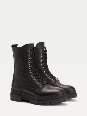 tommy hilfiger black booties