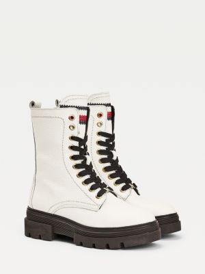 tommy hilfiger white boots