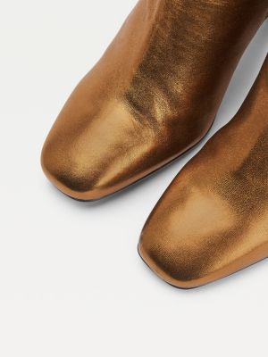 tommy hilfiger metallic sliders