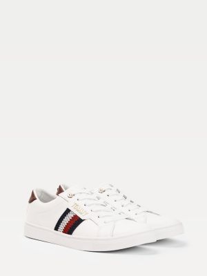 knitted white trainers