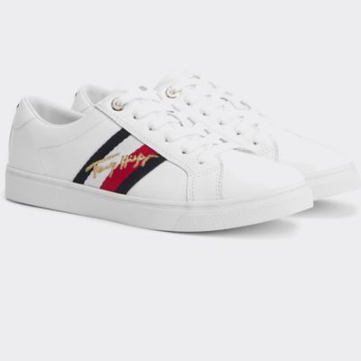 tommy hilfiger silver trainers