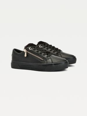 Casual Leather Mix Warm Lined Trainers 