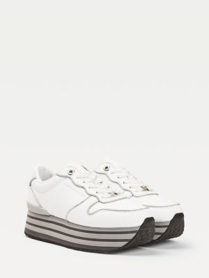 tommy hilfiger glitter platform trainers