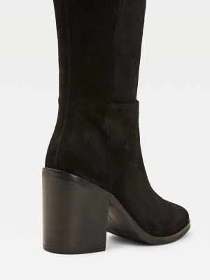 Th Modern Overknee Stiefel Aus Wildleder Schwarz Tommy Hilfiger