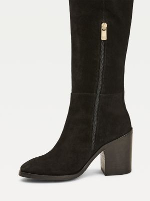 Th Modern Overknee Stiefel Aus Wildleder Schwarz Tommy Hilfiger