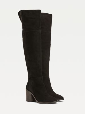 TH Modern Suede Over Knee Boots | BLACK 