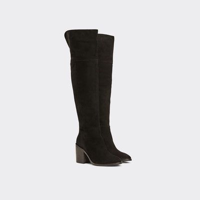Th Modern Overknee Stiefel Aus Wildleder Schwarz Tommy Hilfiger