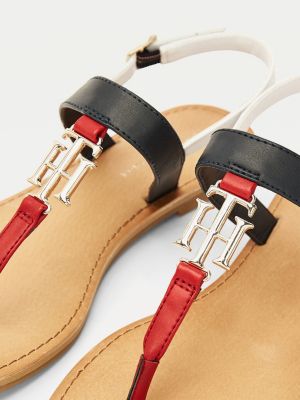 tommy hilfiger white flat sandals