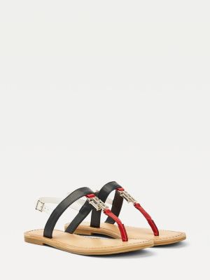 Monogram Flat Sandals | WHITE | Tommy 