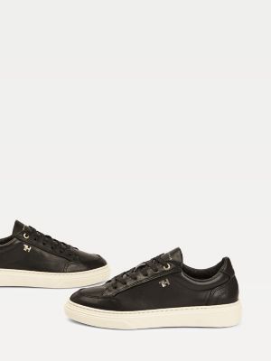 tommy hilfiger leather elevated trainers