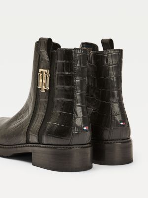 bottines motif croco