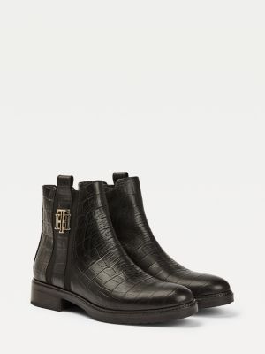 bottines motif croco