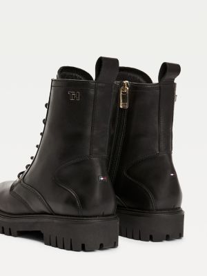 tommy hilfiger leather boots