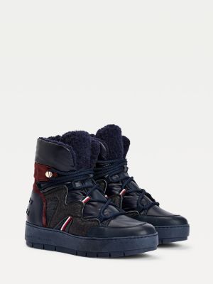 Metallic Finish Snow Boots BLUE Tommy Hilfiger