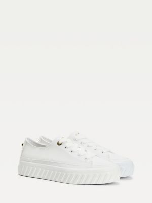 tommy hilfiger recycled mesh flatform shoe