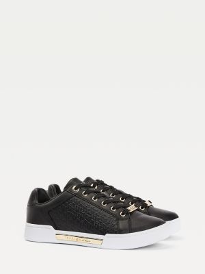 tommy hilfiger black trainers