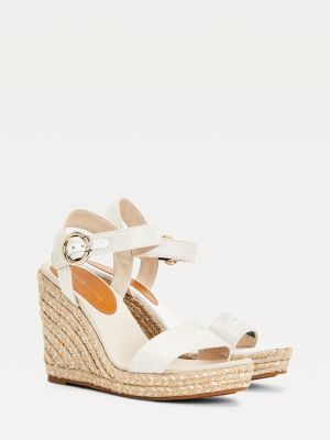 tommy hilfiger wedges white