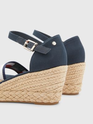 Ribbon Mid Wedge Sandals | BLUE | Tommy 