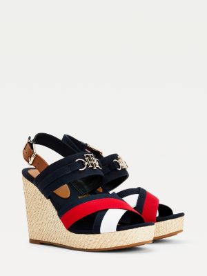 tommy hilfiger white wedges