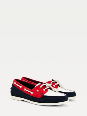 tommy hilfiger suede boat shoes