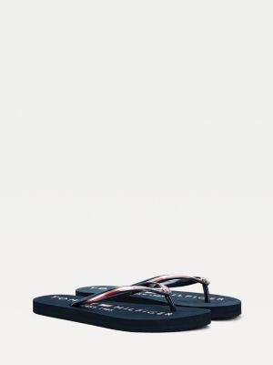 tommy hilfiger red flip flops