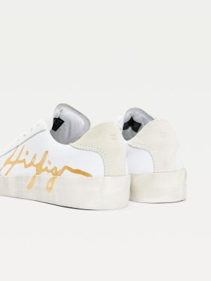 tommy hilfiger signature leather trainers