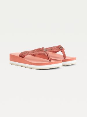 Mesh Wedge FlipFlops ORANGE Tommy Hilfiger