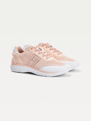 Portret hoofdkussen Echt Knitted Lightweight Trainers | PINK | Tommy Hilfiger